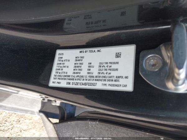 2025 TESLA MODEL 3