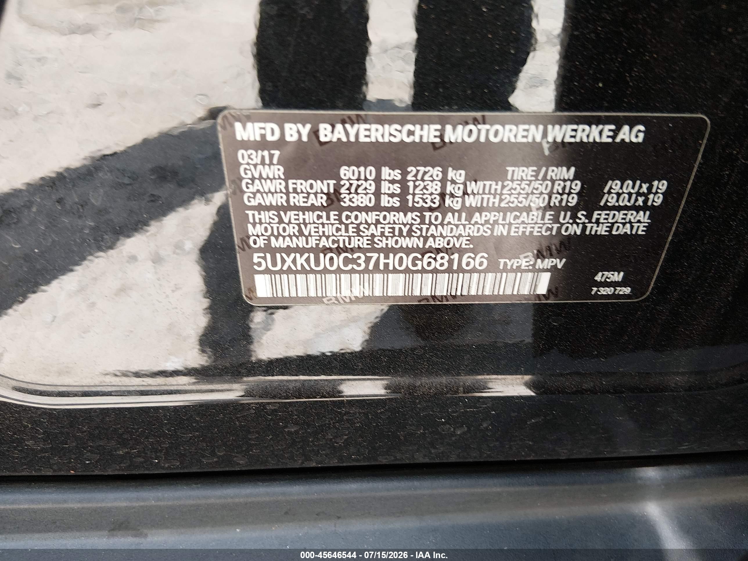 2017 BMW X6 SDRIVE35I