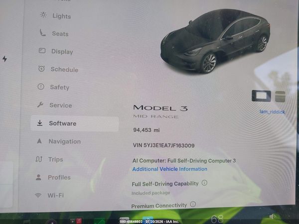 2018 TESLA MODEL 3 LONG RANGE/MID RANGE