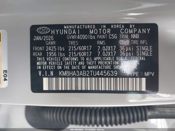 2026 HYUNDAI KONA SE