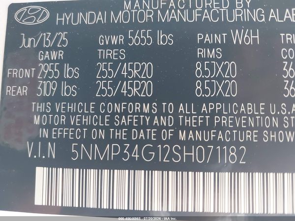 2025 HYUNDAI SANTA FE HYBRID LIMITED