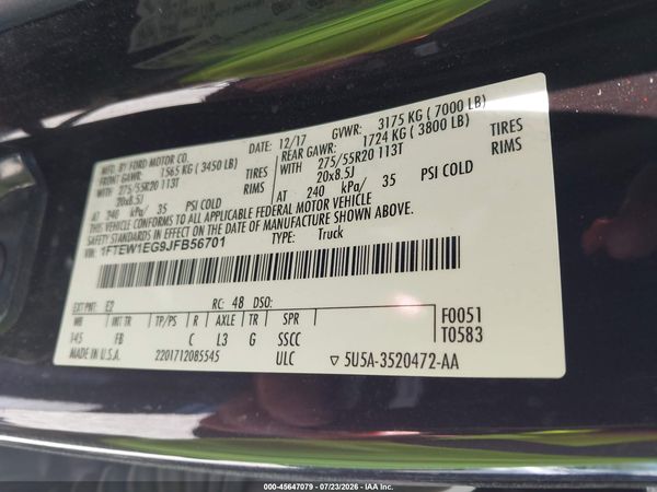 2018 FORD F-150 XLT