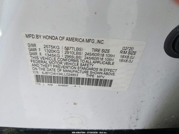 2020 ACURA MDX STANDARD