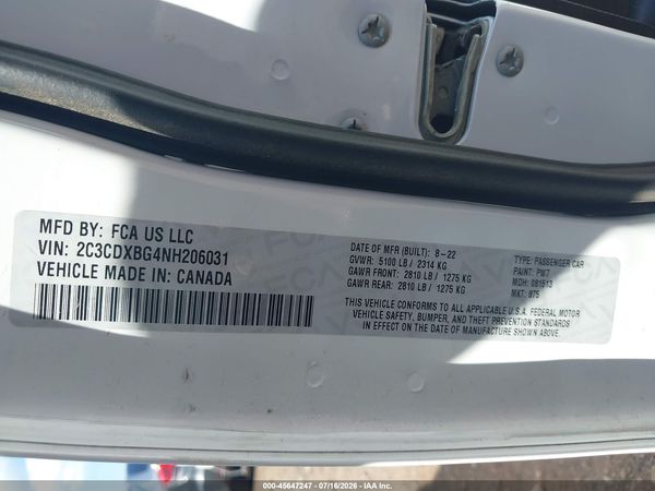 2022 DODGE CHARGER SXT RWD