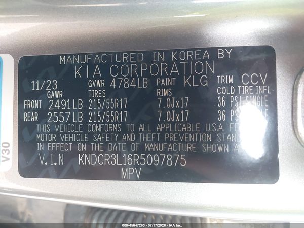 2024 KIA NIRO EV WIND
