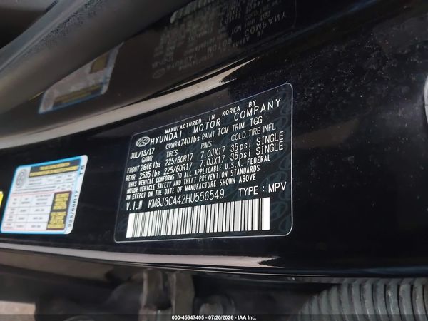 2017 HYUNDAI TUCSON SE