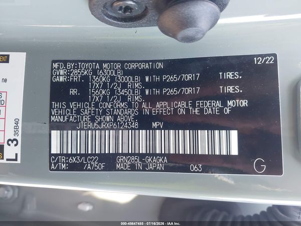2023 TOYOTA 4RUNNER TRD OFF ROAD PREMIUM