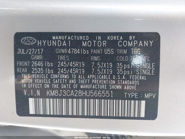 2017 HYUNDAI TUCSON VALUE