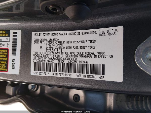 2021 TOYOTA TACOMA TRD SPORT