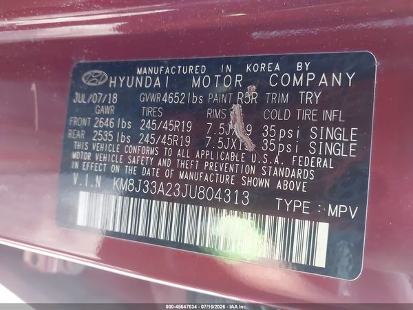2018 HYUNDAI TUCSON VALUE