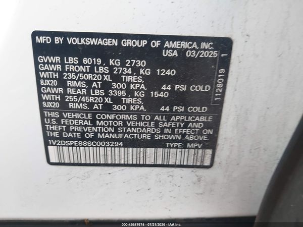 2025 VOLKSWAGEN ID.4 AWD PRO — I9