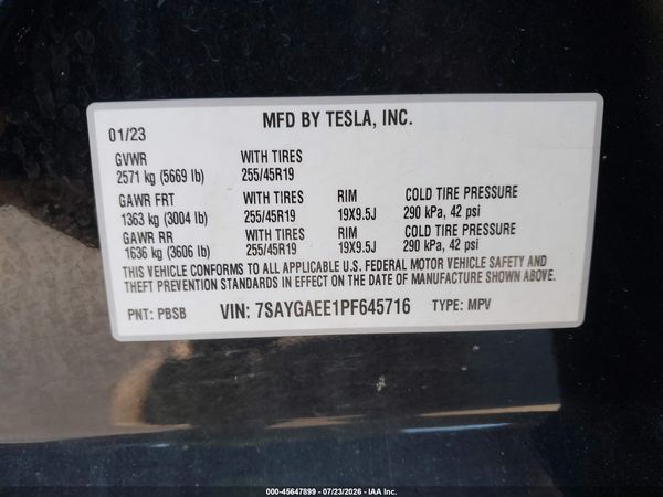 2023 TESLA MODEL Y