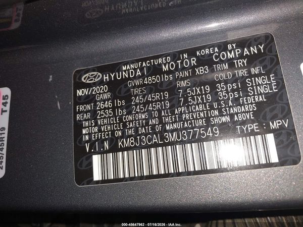 2021 HYUNDAI TUCSON SPORT