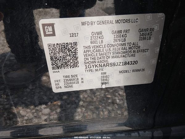 2018 CADILLAC XT5 STANDARD