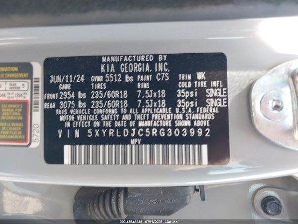 2024 KIA SORENTO S