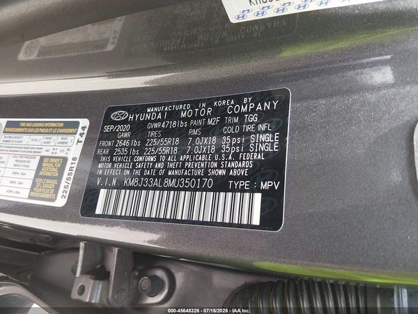 2021 HYUNDAI TUCSON SEL