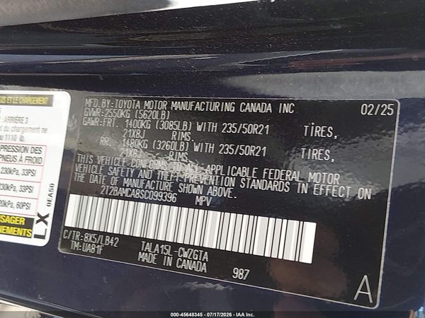2025 LEXUS RX 350 PREMIUM PLUS — I9