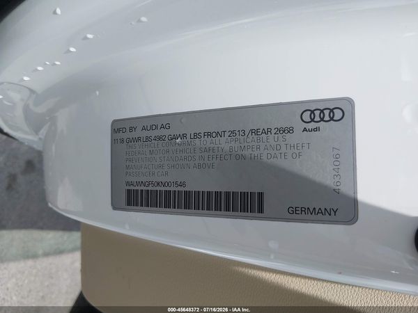 2019 AUDI A5 45 PREMIUM
