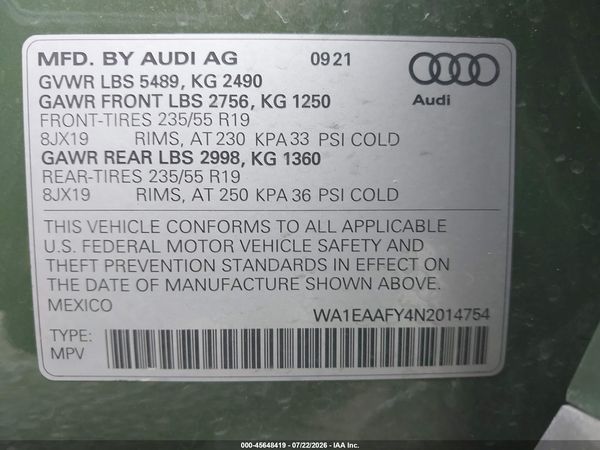 2022 AUDI Q5