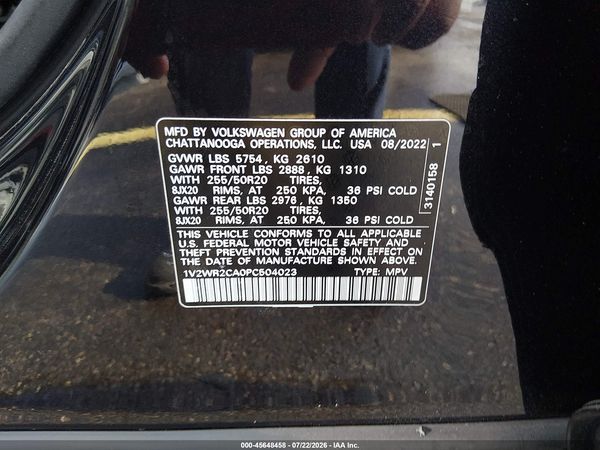 2023 VOLKSWAGEN ATLAS 3.6L V6 SE W/TECHNOLOGY — I9