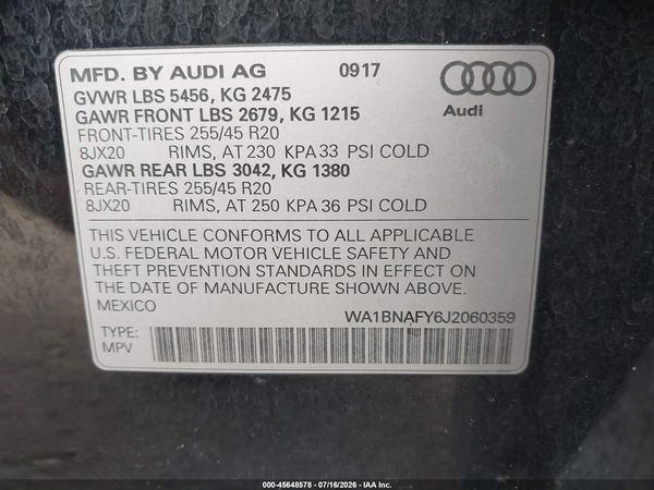2018 AUDI Q5 2.0T PREMIUM