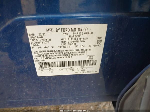 2022 FORD EDGE SE