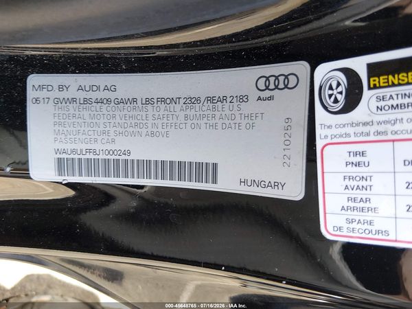 2018 AUDI A3
