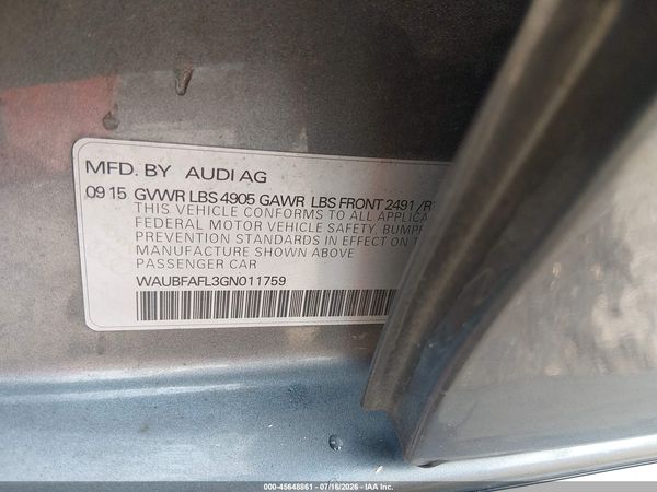 2016 AUDI A4 PREMIUM