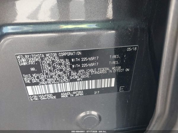 2018 TOYOTA RAV4 LE