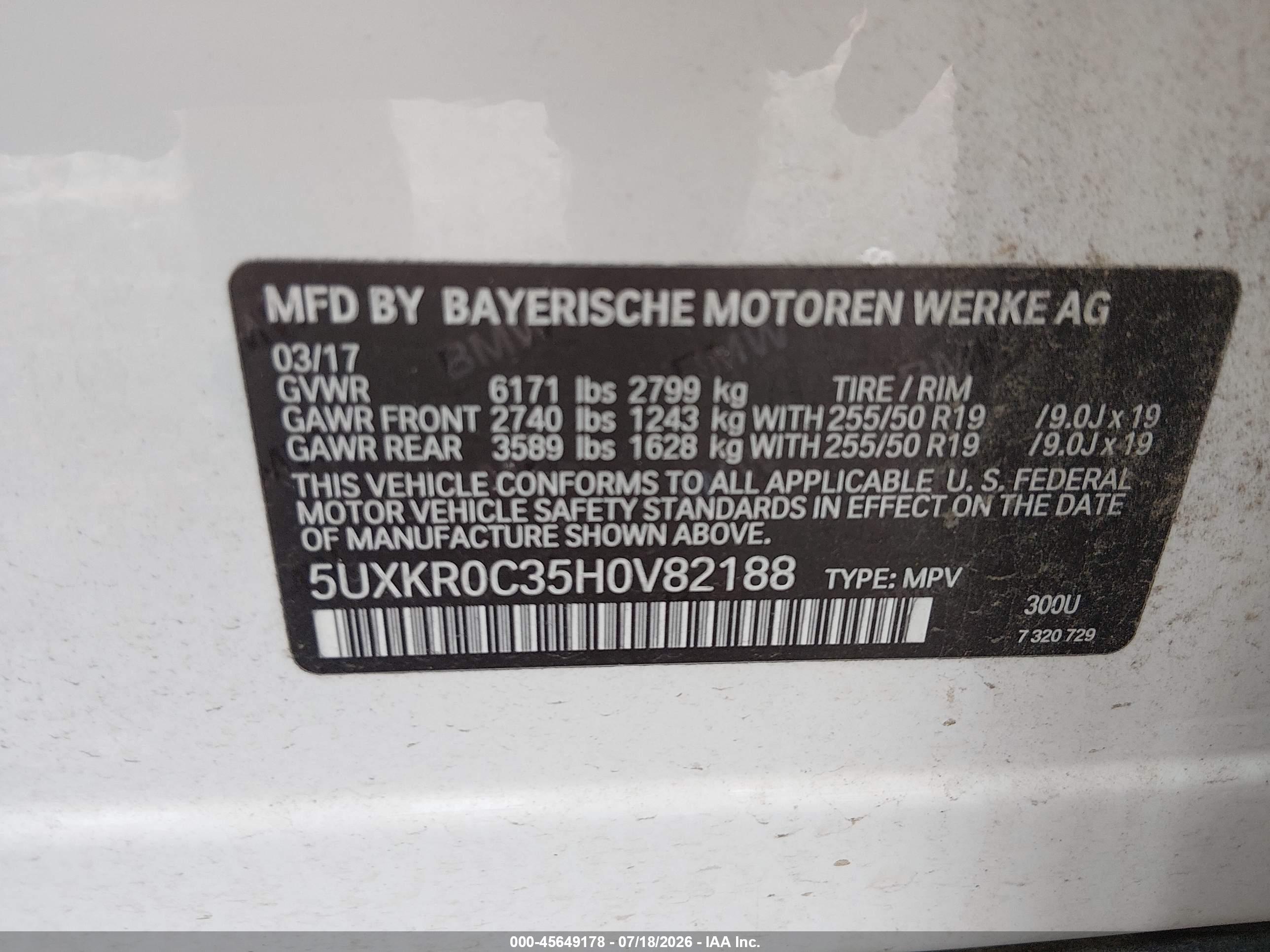 2017 BMW X5 XDRIVE35I