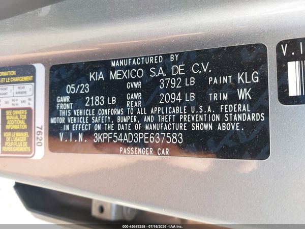 2023 KIA FORTE GT-LINE