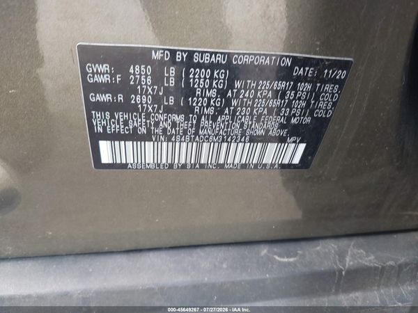2021 SUBARU OUTBACK PREMIUM