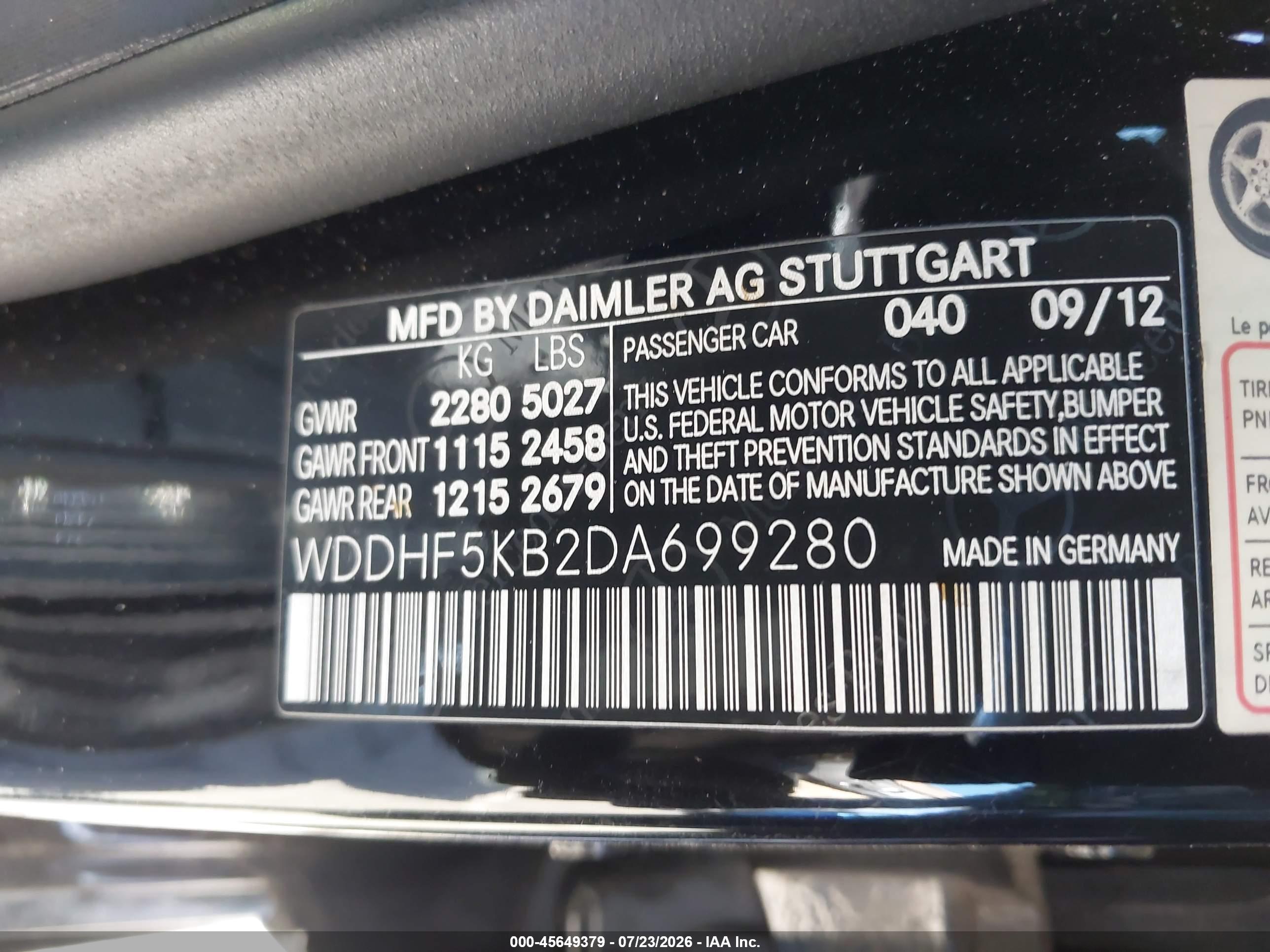 2013 MERCEDES-BENZ E 350 E350