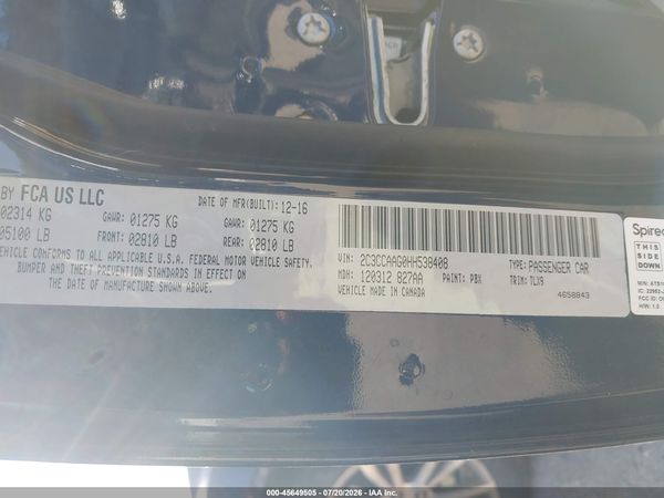 2017 CHRYSLER 300 LIMITED — I9