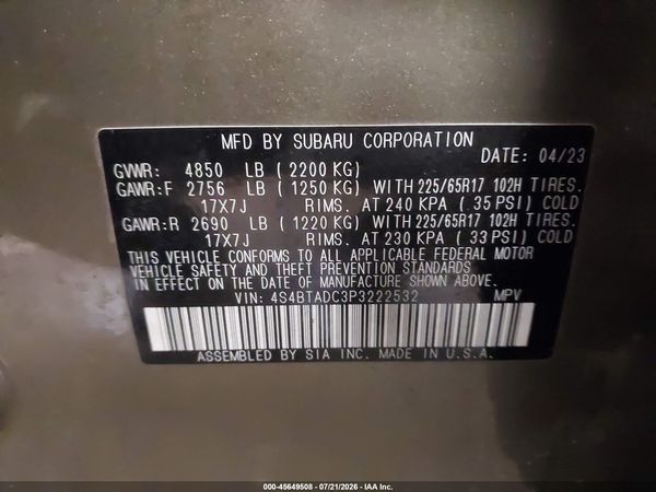 2023 SUBARU OUTBACK PREMIUM