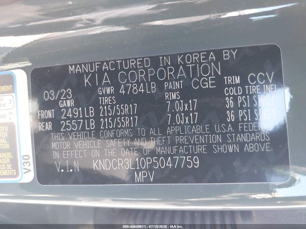2023 KIA NIRO EV WIND