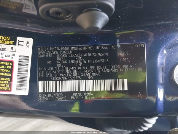 2023 TOYOTA HIGHLANDER LE