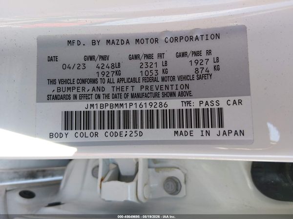 2023 MAZDA MAZDA3 2.5 S PREMIUM