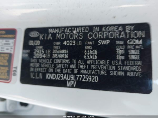2020 KIA SOUL LX