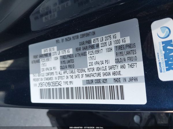 2019 MAZDA CX-5 TOURING