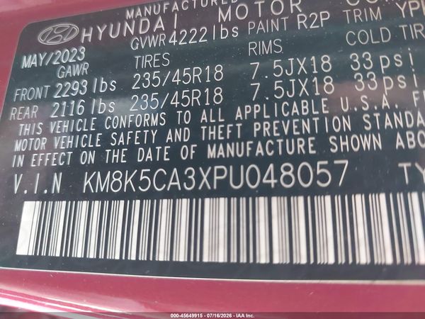 2023 HYUNDAI KONA LIMITED