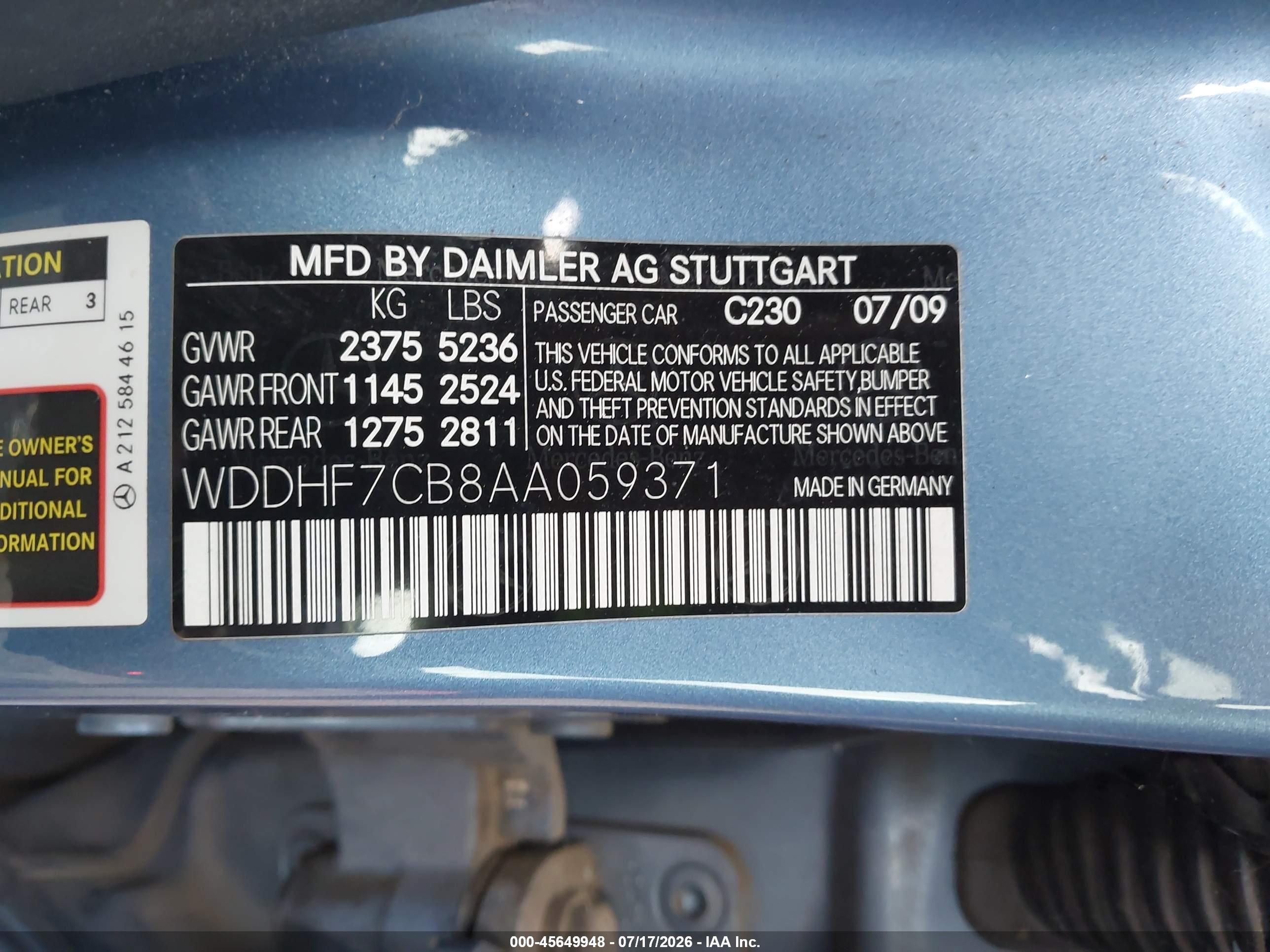 2010 MERCEDES-BENZ E 550 E550