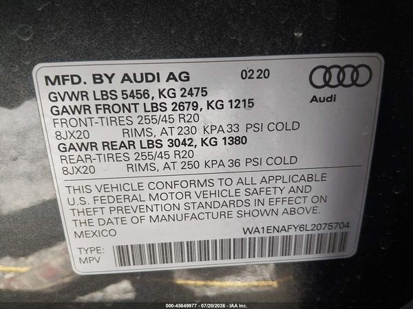 2020 AUDI Q5