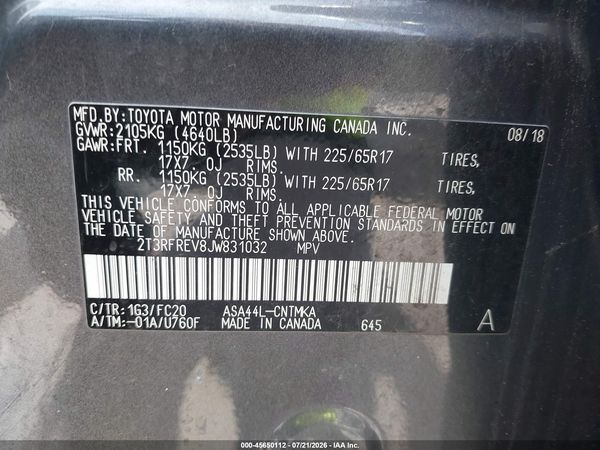 2018 TOYOTA RAV4 XLE