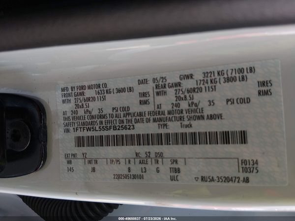 2025 FORD F-150 LARIAT