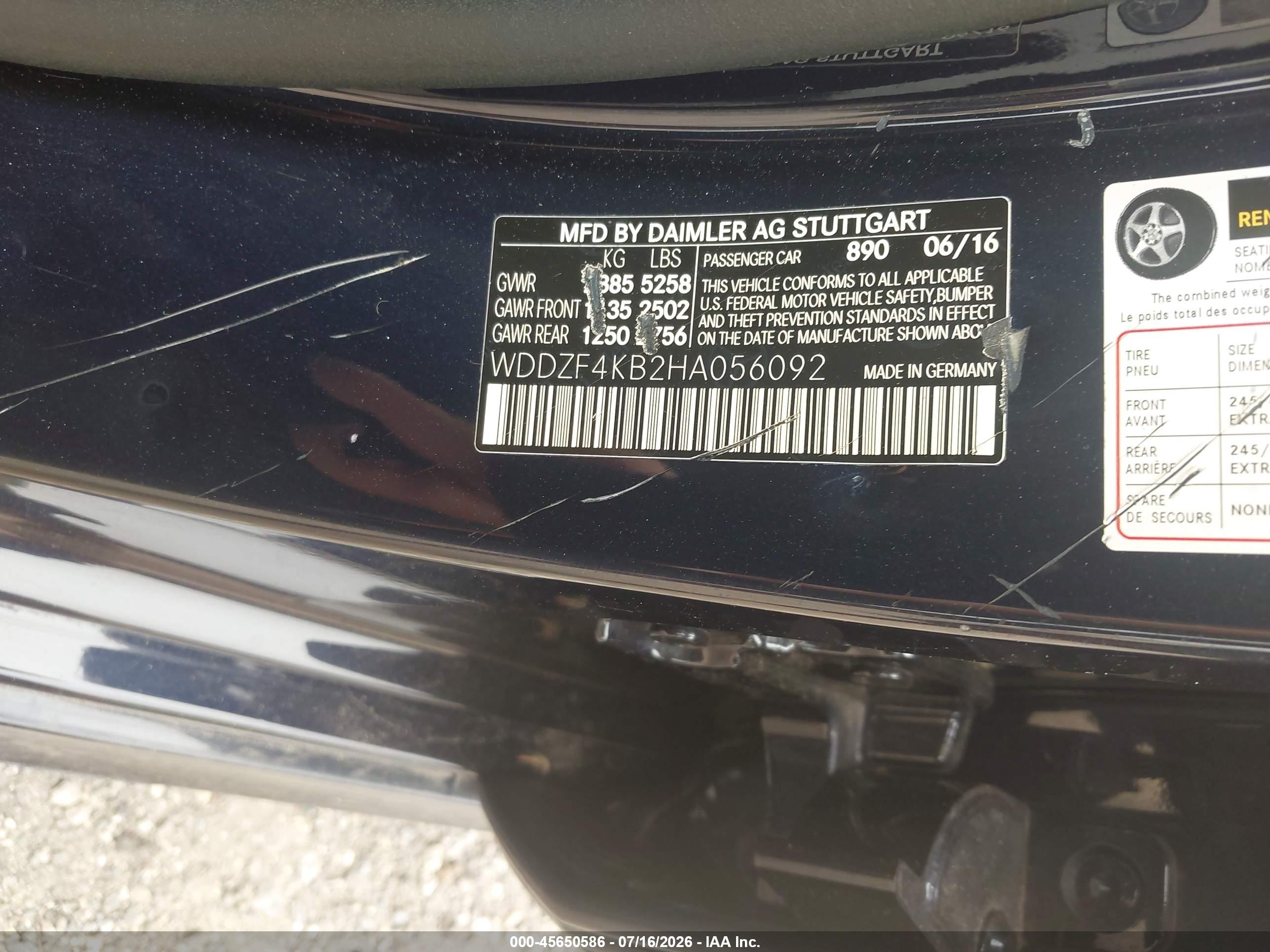 2017 MERCEDES-BENZ E 300 4MATIC