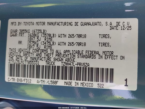 2026 TOYOTA TACOMA HYBRID TRD OFF ROAD