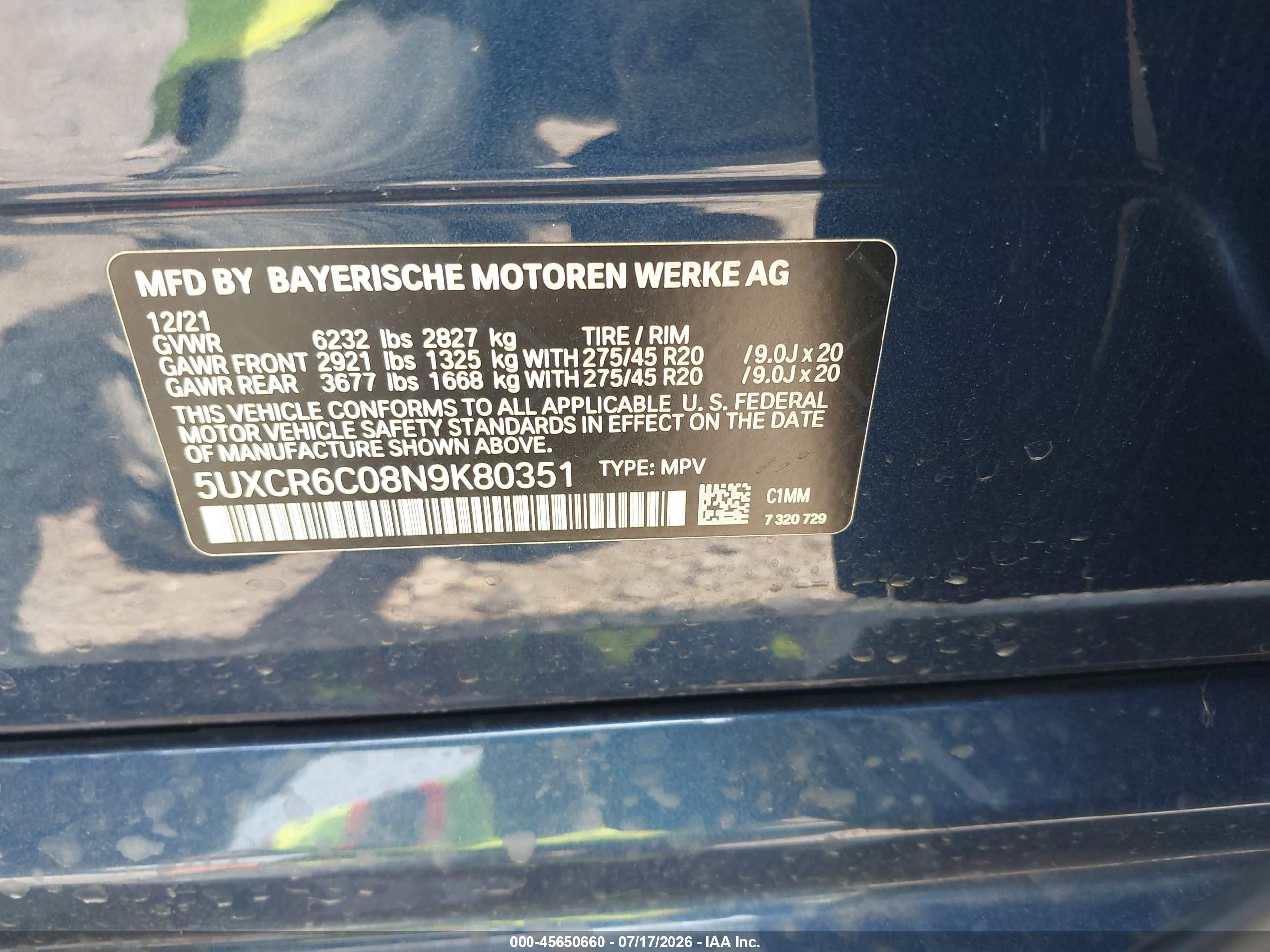 2022 BMW X5 XDRIVE40I