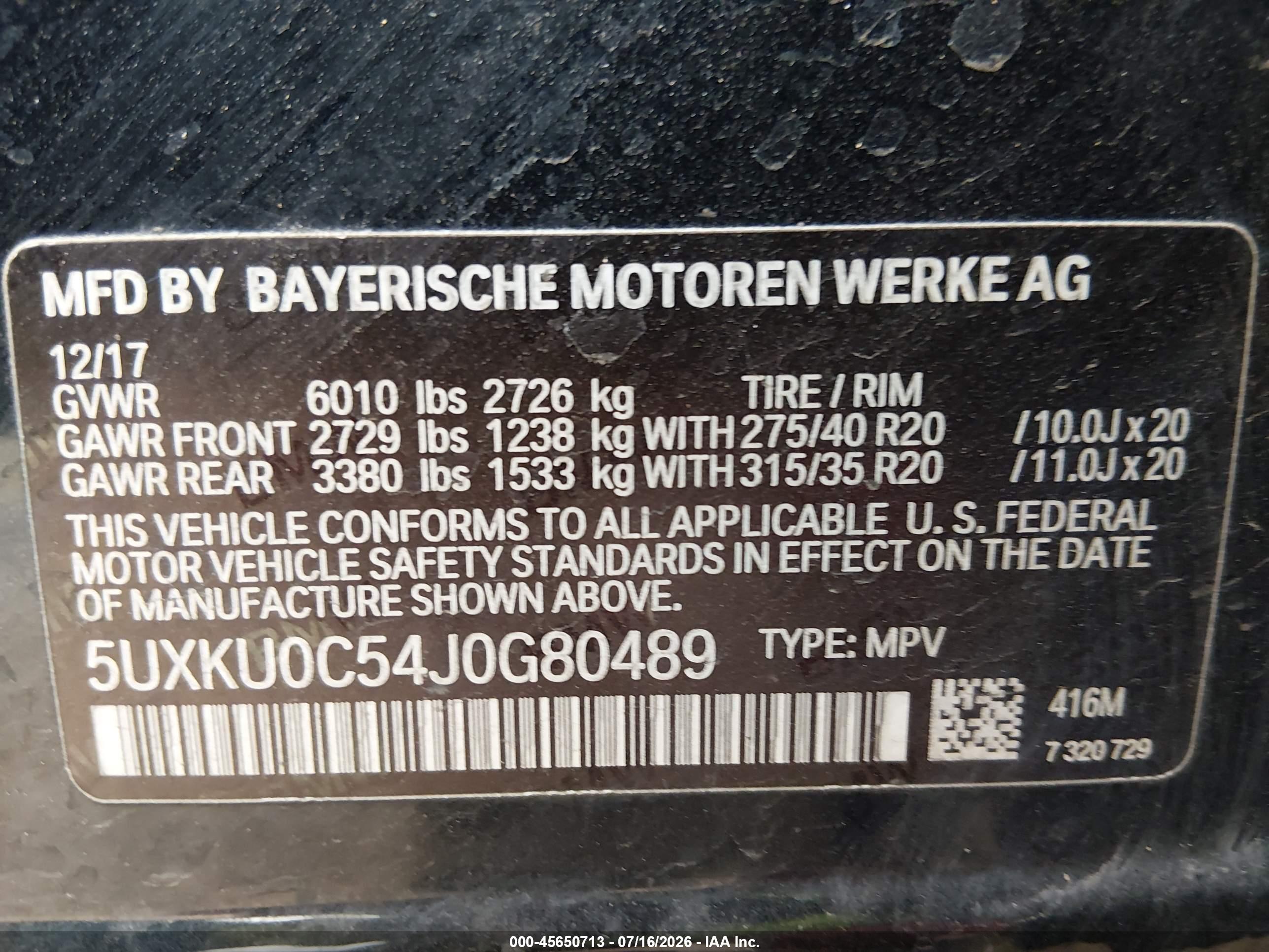 2018 BMW X6 sDrive35i