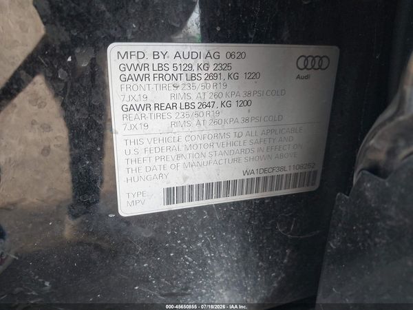 2020 AUDI Q3